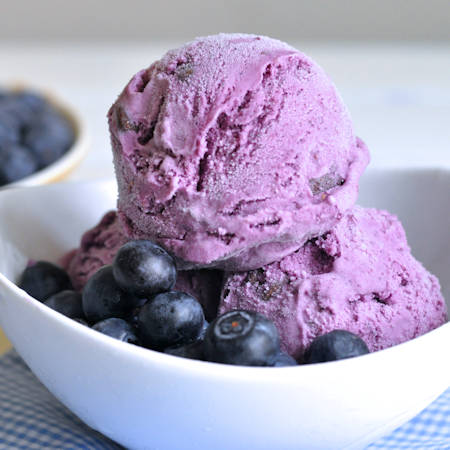 Blueberry ice cream