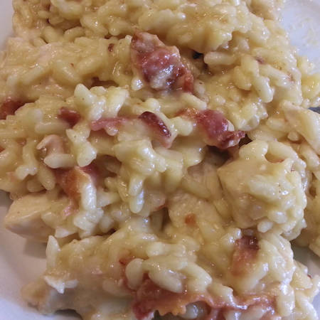Chicken and bacon risotto