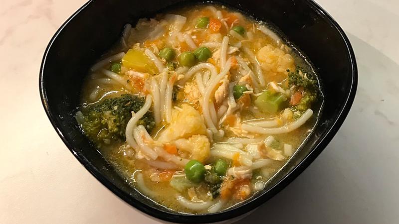 Chicken and vegetables soup