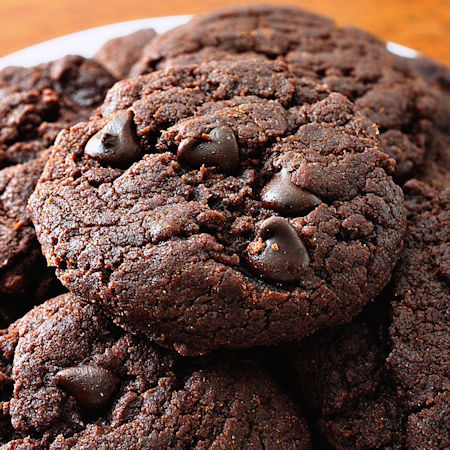 Chocolate avocado cookies