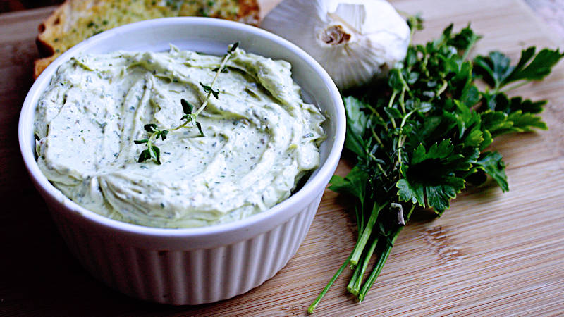Herb and garlic butter