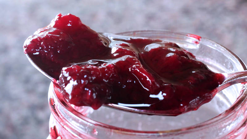 Strawberry and cherry jam